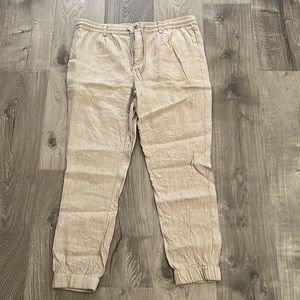 Pure Navy Linen Pants